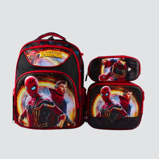 Spider man and doctor strange characters packpack, pencil case and trolley