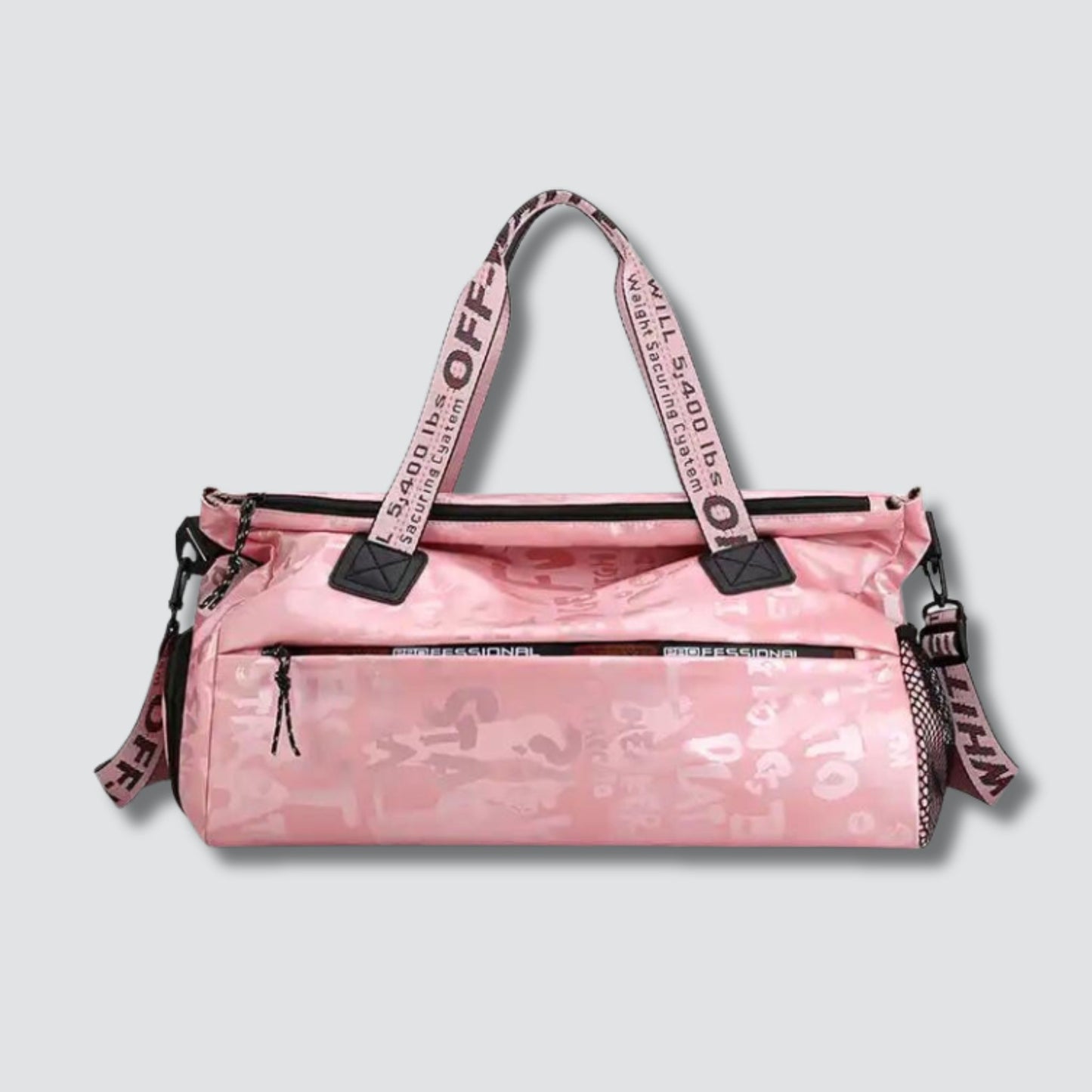 Pink Graphic duffel bag