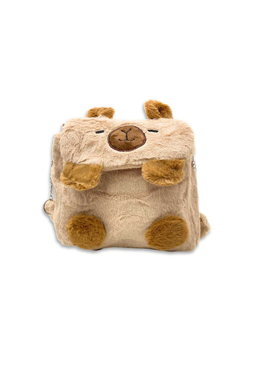 G692 Plush Capybara Convertible Backpack