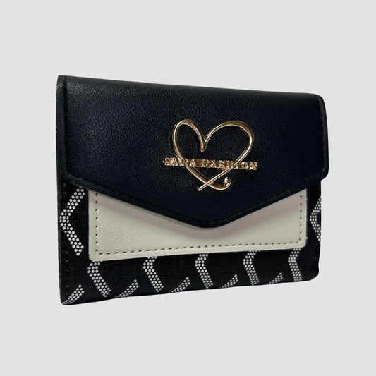 Black Fashion Trifold Mini Wallet