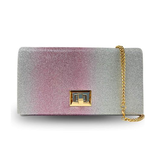 KSE2375 Glitter Clutch with Shoulder Strap