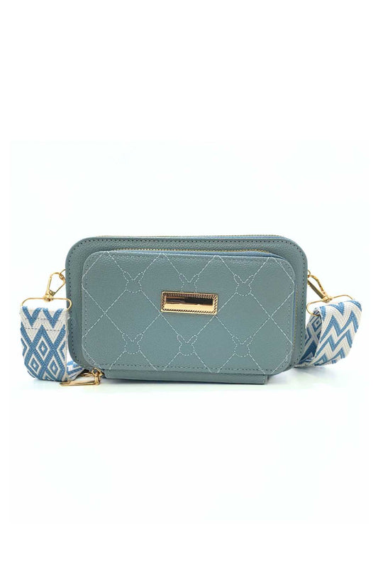 S3851 Bunny Patterned Crossbody Bag