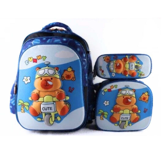 G613 Capybara 3 Piece Backpack set