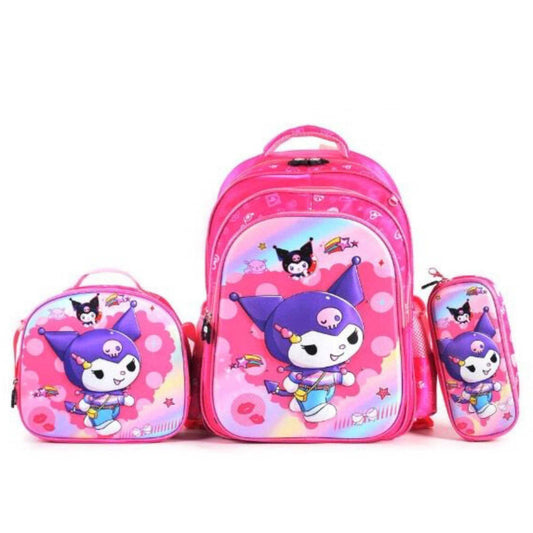 BC382 Kuromi 3 Piece Backpack Set
