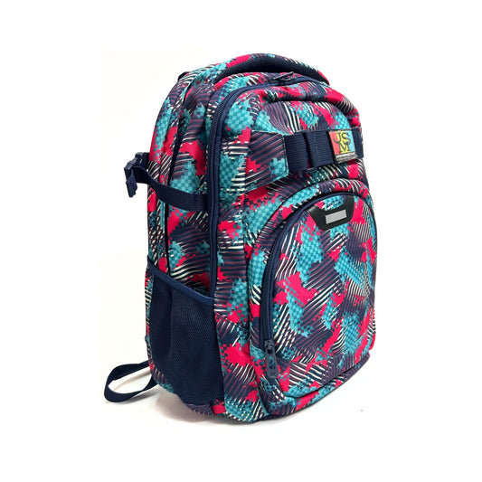 Blue Abstract 3-Piece Backpack Set