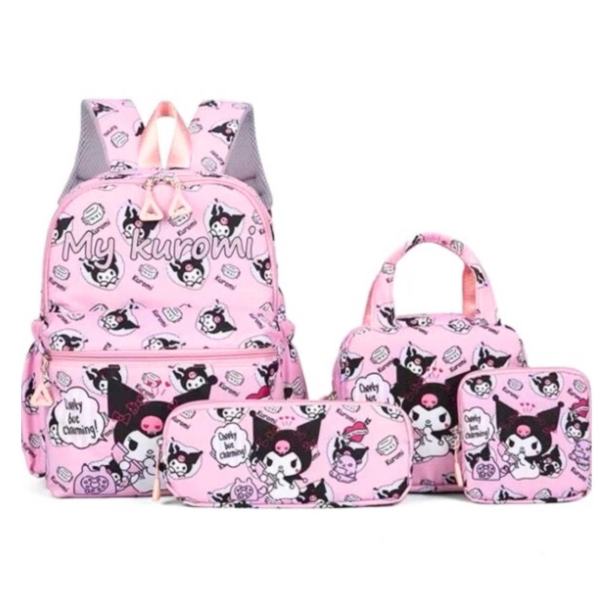 G504 Kuromi 4 Piece Backpack Set