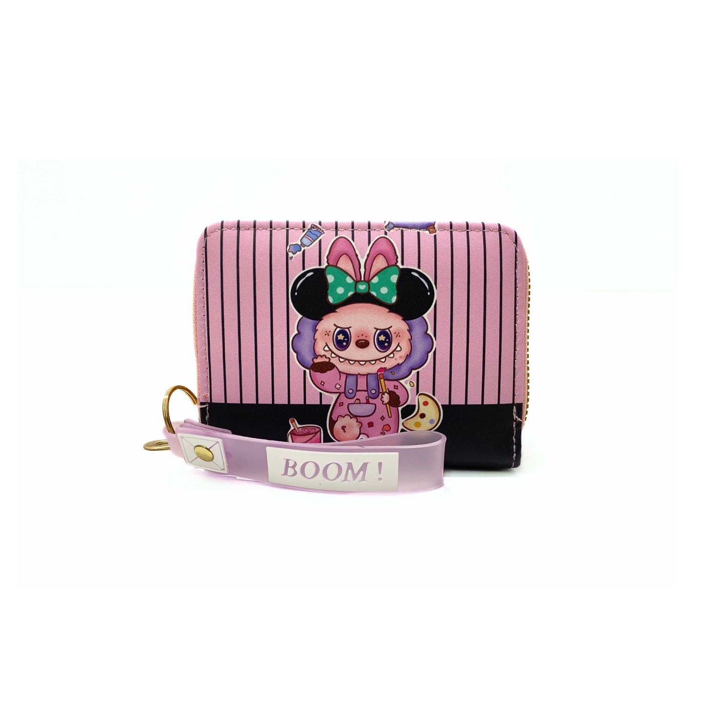 S3798 Labubu Mini Wallet with Wristlet strap