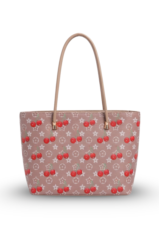 Cherry Print Tote Bag