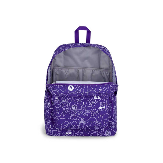 Jansport Superbreak Plus Dub Doodle Purple Backpack