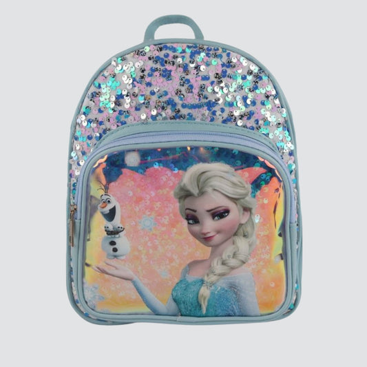Blue Frozen Backpack with Sequins