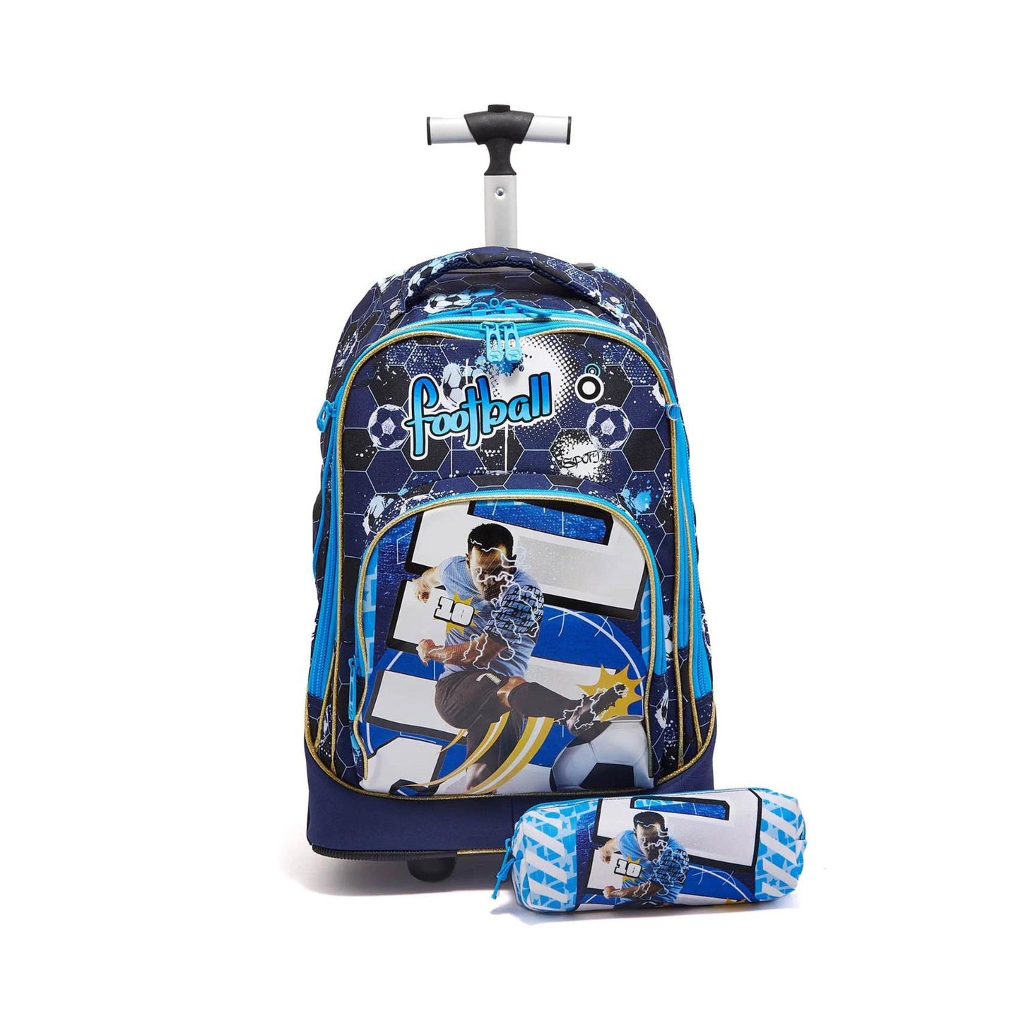 Football 3-Piece Backpack Trolley Set