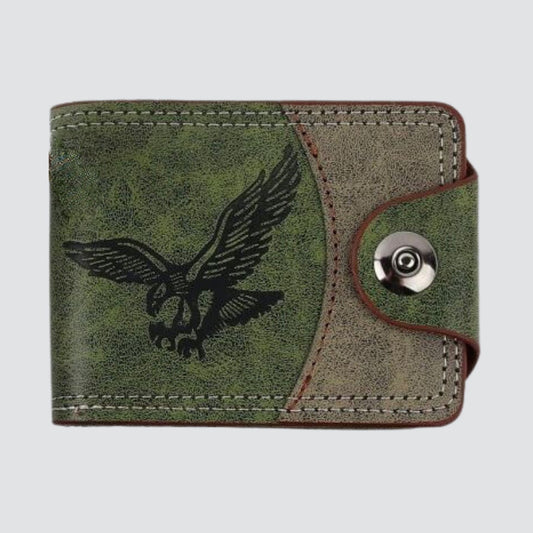 Green Men's Faux Leather Wallet