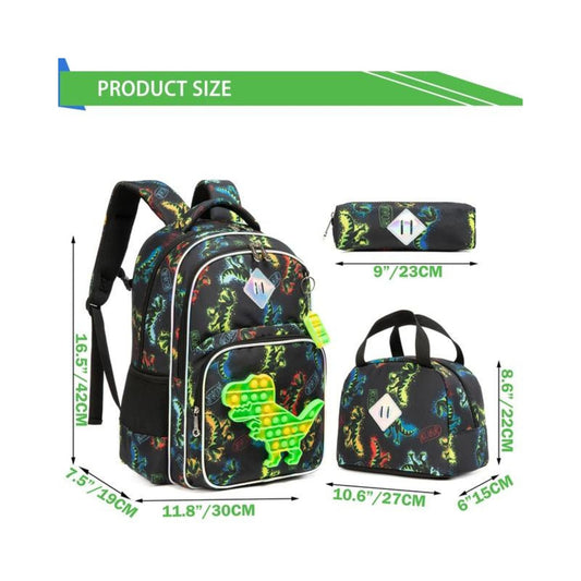 Dinosaur Pop It 3-Piece Backpack Set