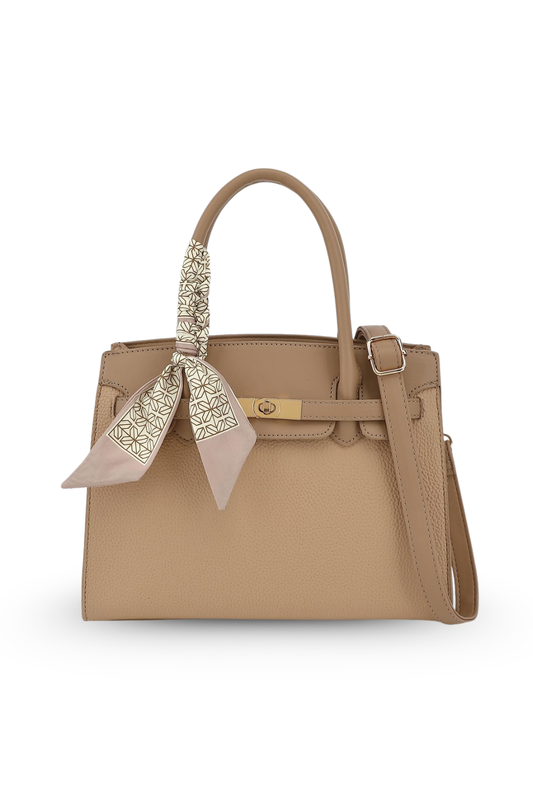 Textured Top Handle Handbag