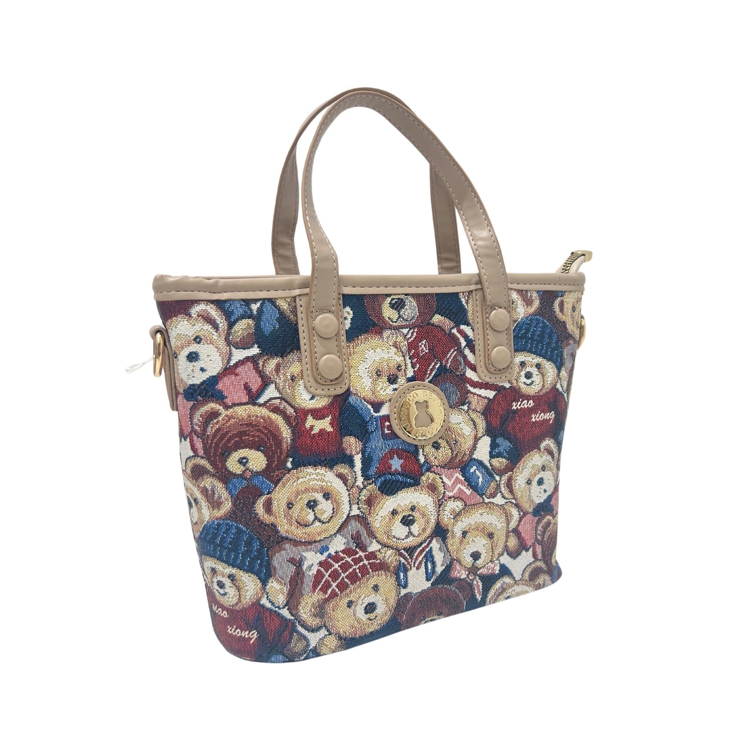 A1823 Teddy Bear Printed Handbag