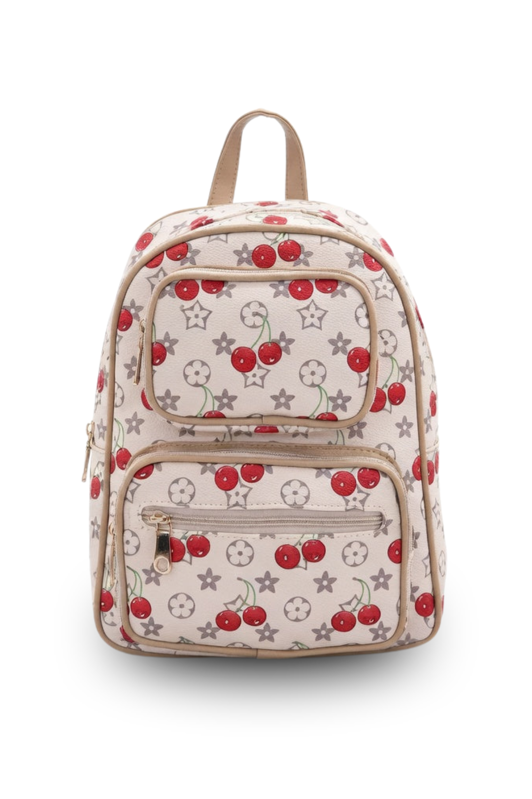 Cherry-patterned Backpack