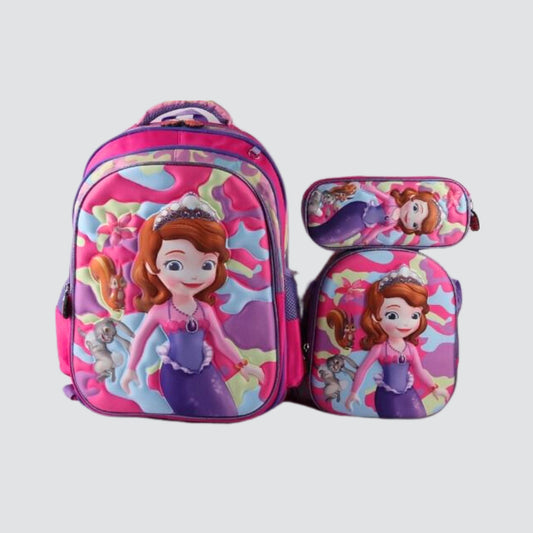 3610 Sofia The First 3-Piece Backpack / Trolley Set