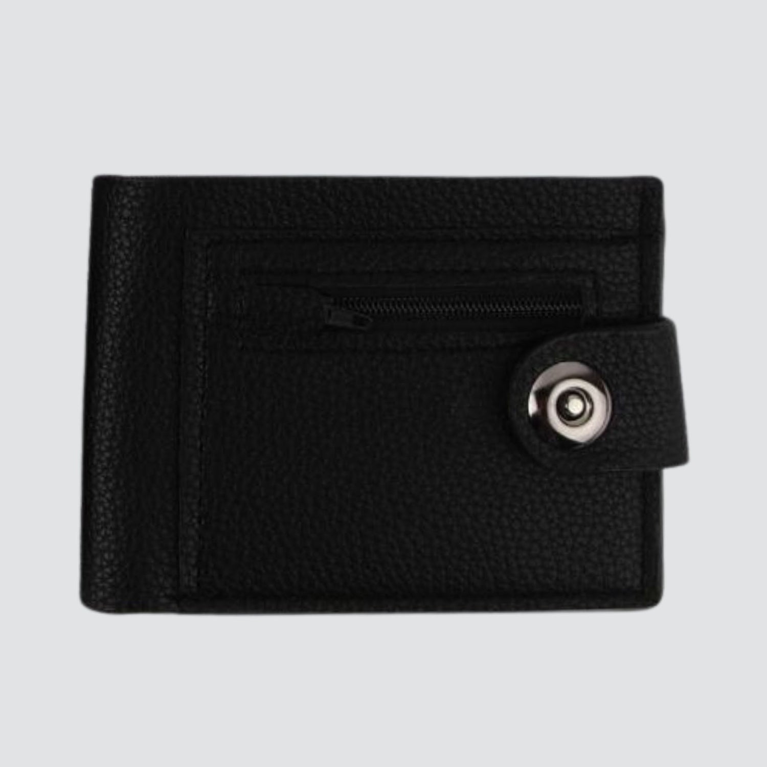 Black Men's Faux Leather Wallet