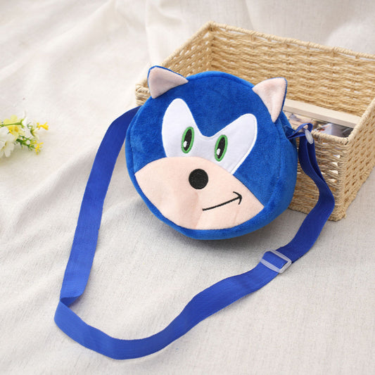 Blue Sonic Circular Crossbody Bag