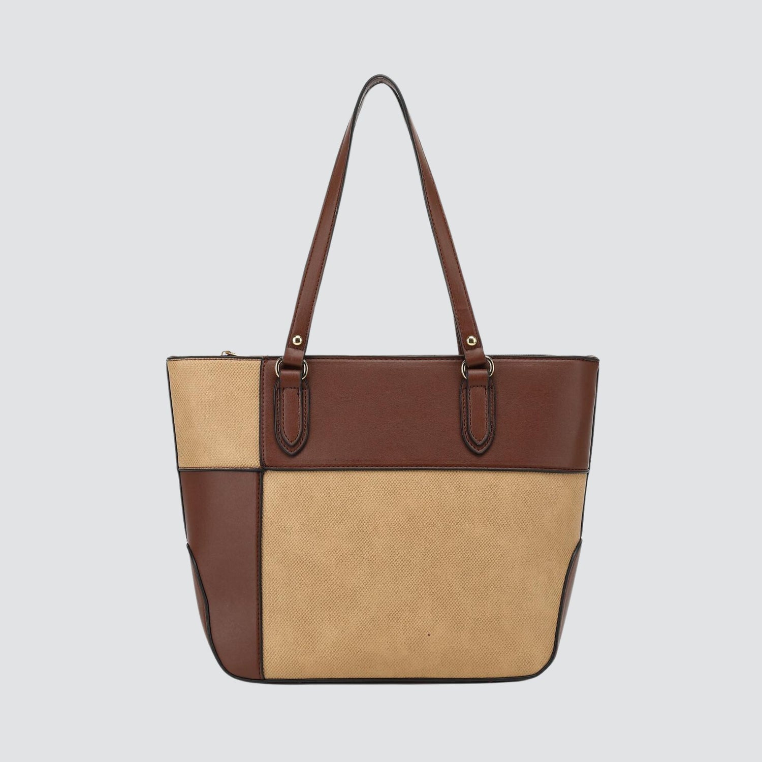 Khaki & Brown Deline Fashion Handbag