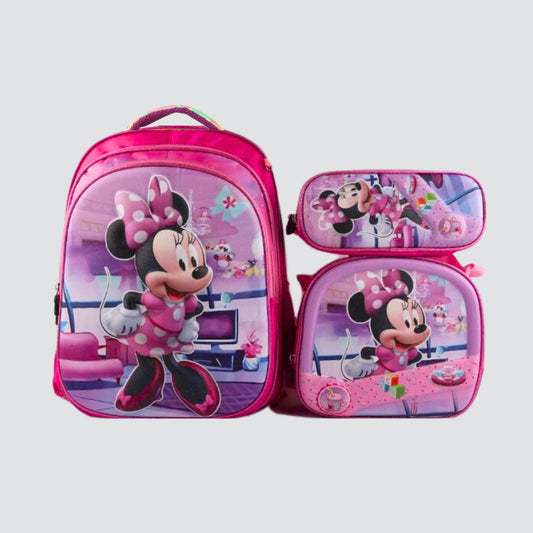 G2782 Minnie Mouse 3-Piece Backpack / Trolley Set