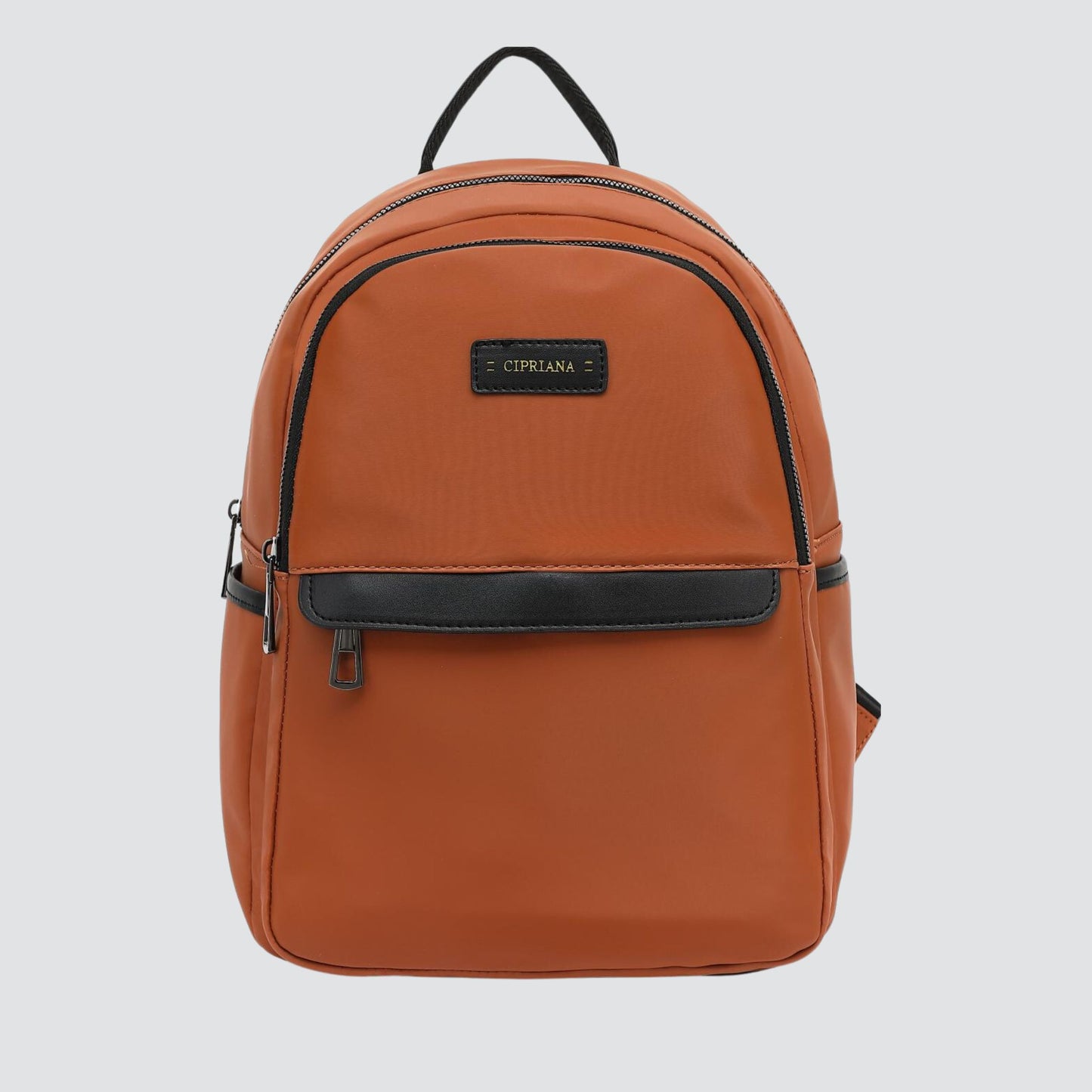 Cognac and black cipriana backpack