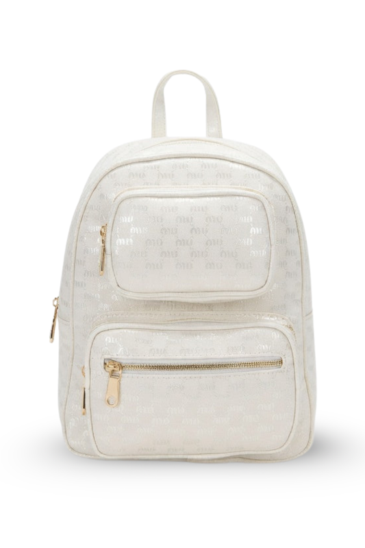 Shiny Patterned Mini Backpack