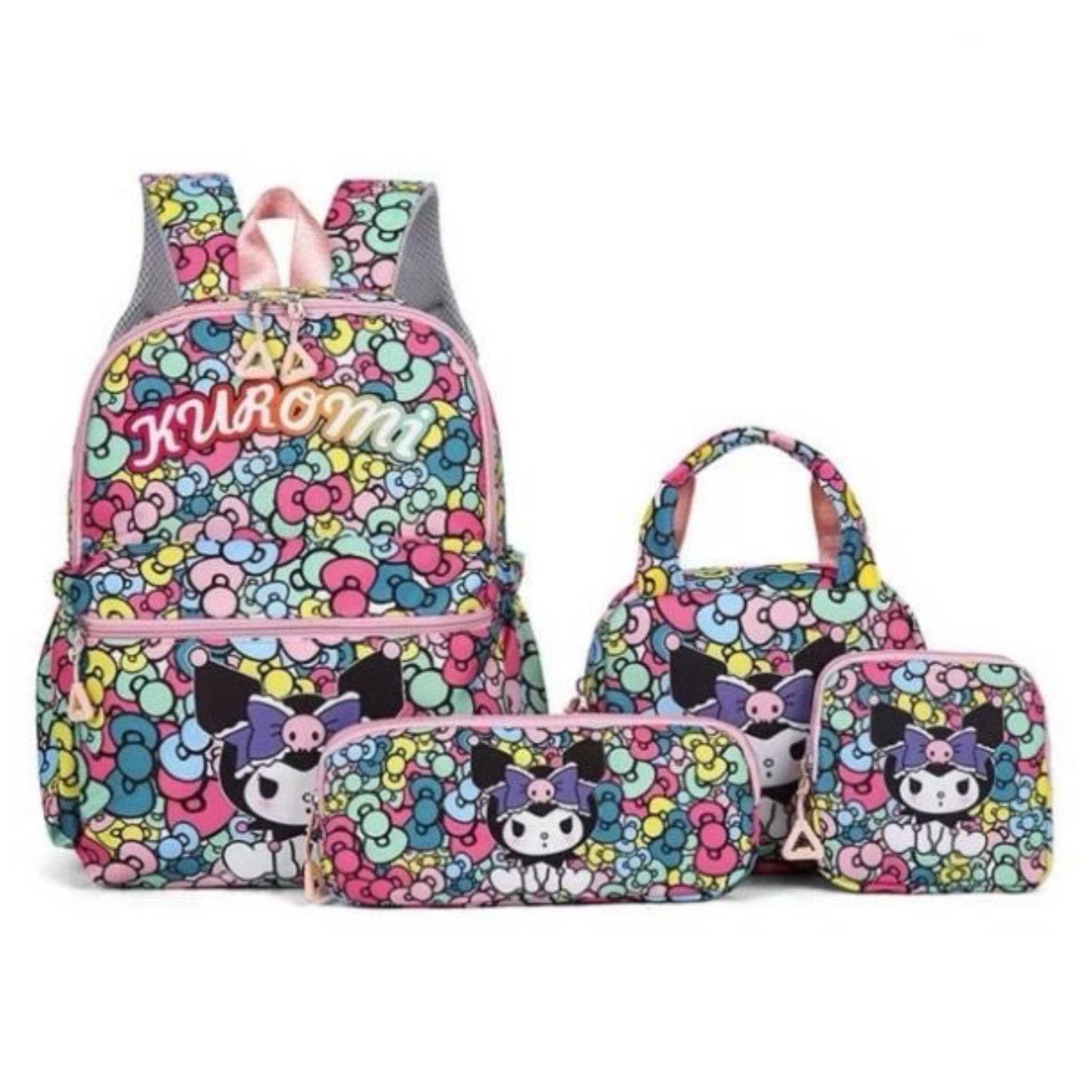 G504 Kuromi 4 Piece Backpack Set