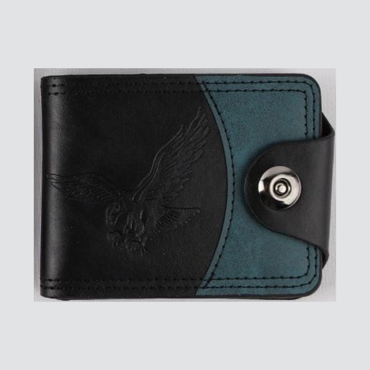 Black & Blue Men's Faux Leather Wallet