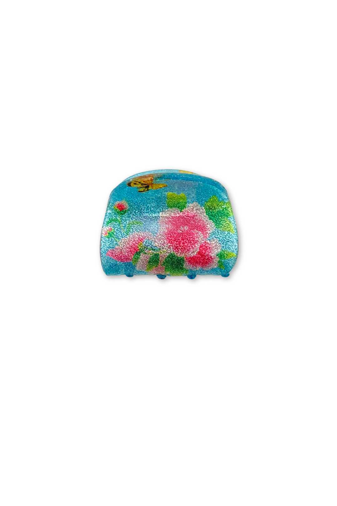 120 20 Flower Print Glitter Claw Clip