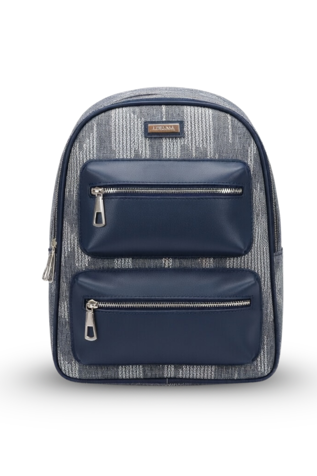 Textured Dual Pocket Backpack