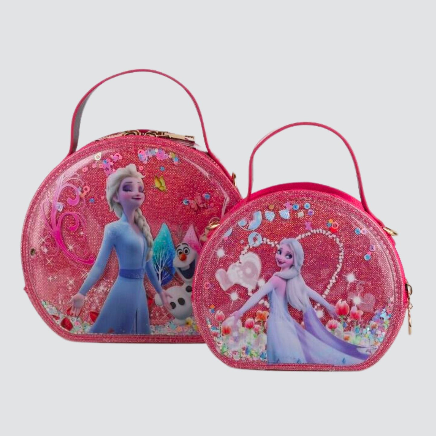 Fuchsia Pink Frozen Handbag / Crossbody Bags