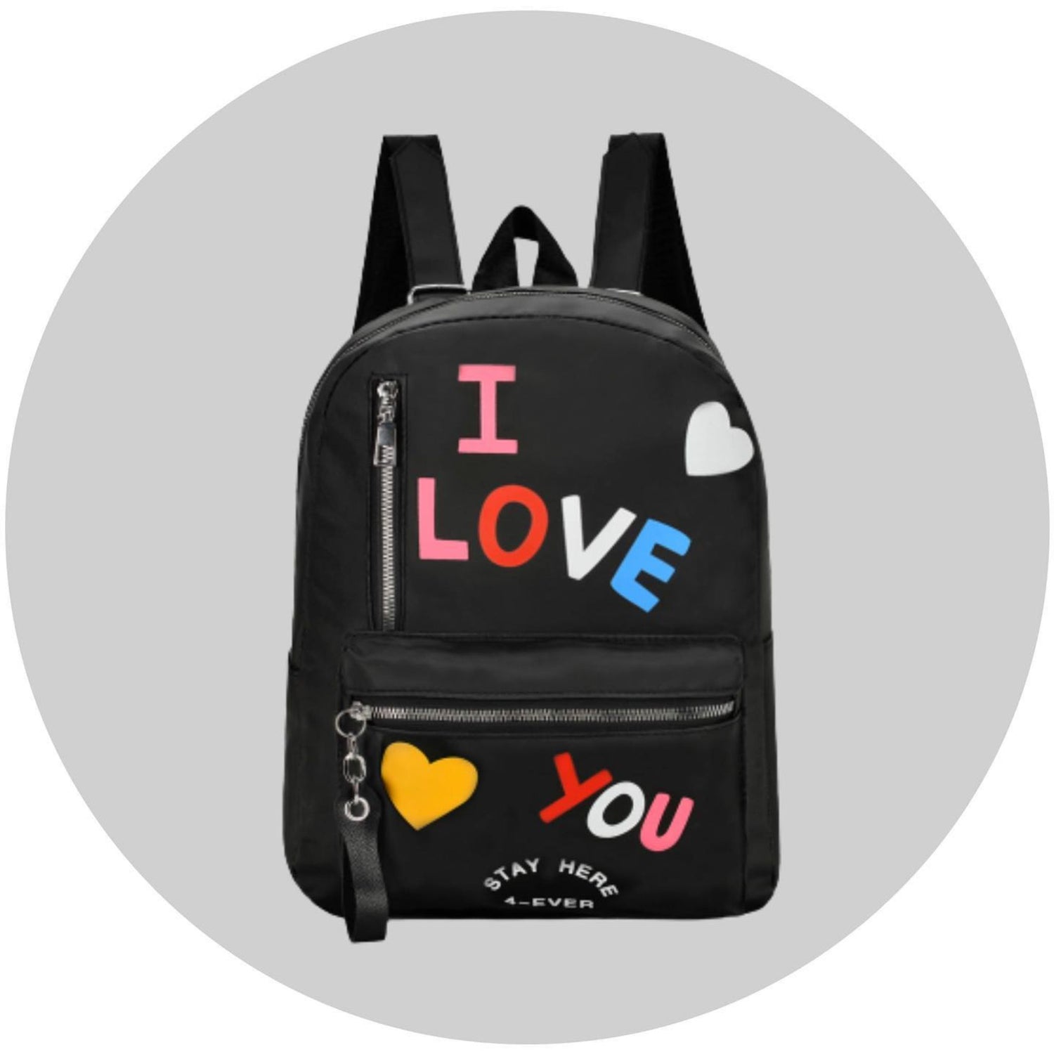 I love You print fashion backpack