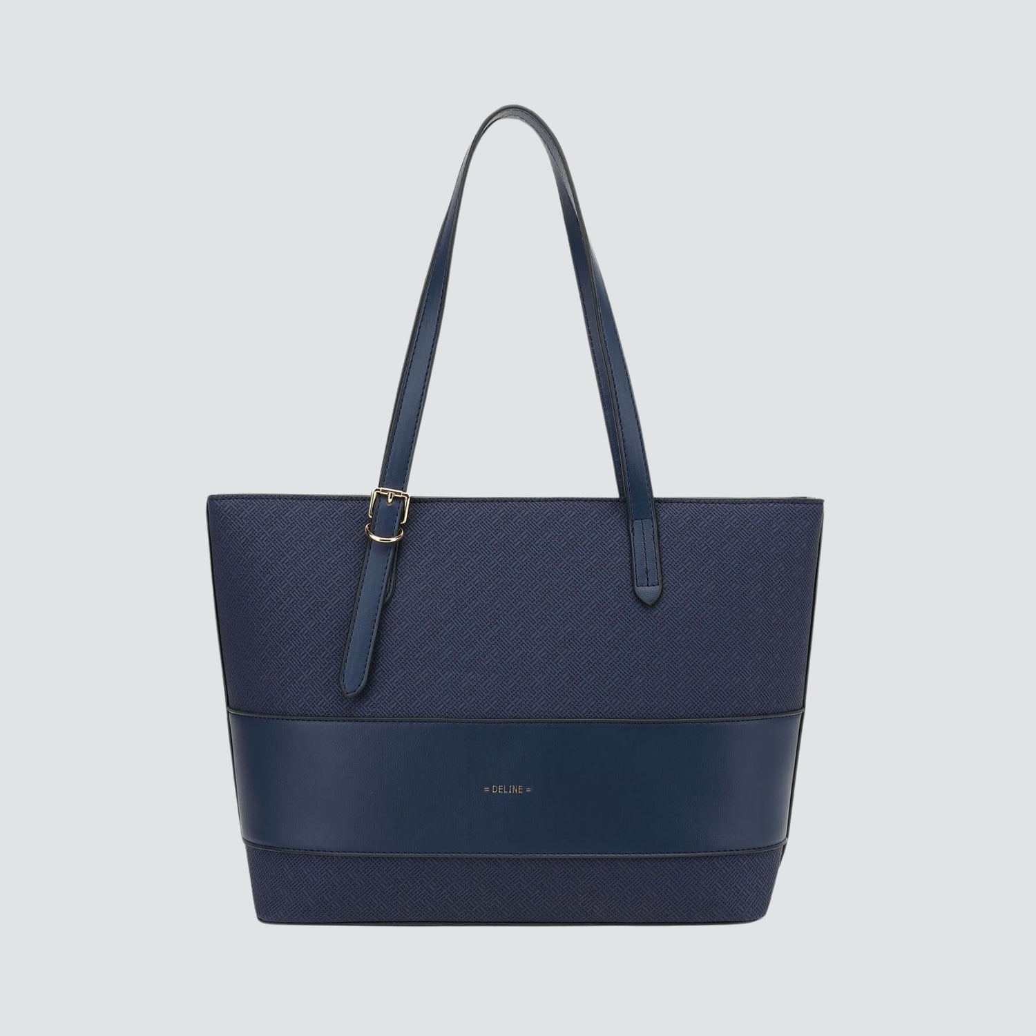 Navy Blue Deline Tote Handbag