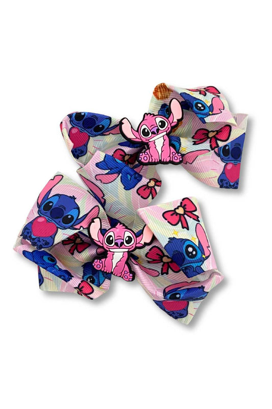 165 20 Lilo & Stitch Hair Bow Clips