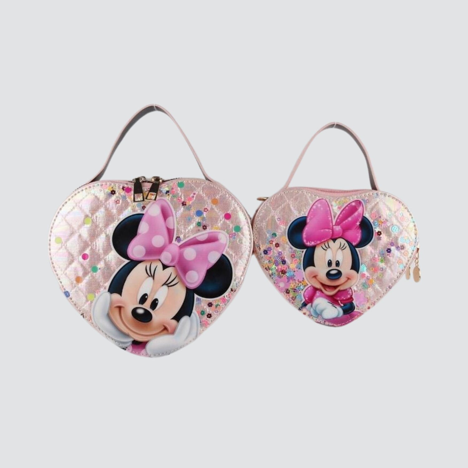 Peach Mickey & Minnie Mouse Handbag / Crossbody