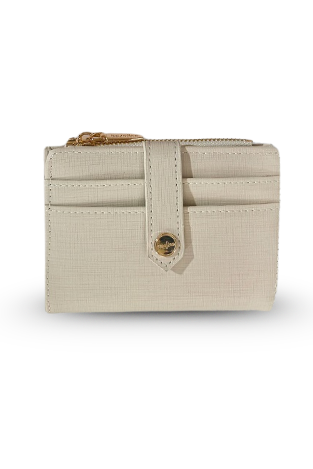 Textured Mini Wallet with Card Slots  Zip Closure