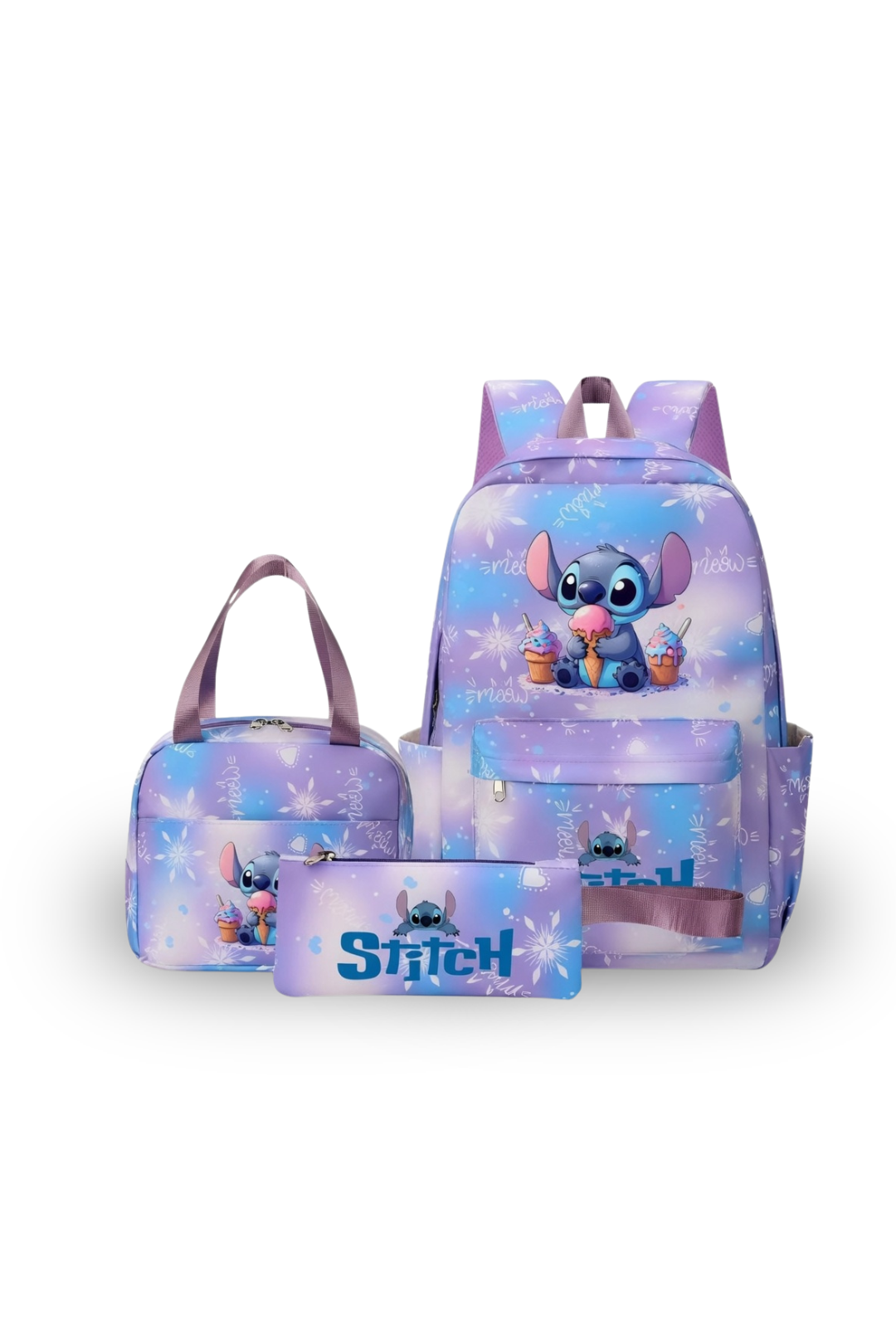 Kids 3-Piece Stitch Backpack Set