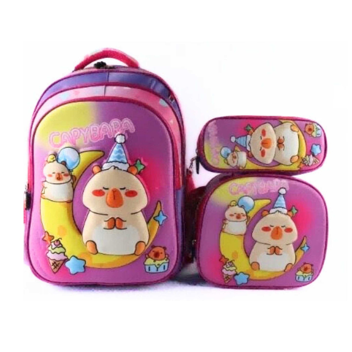 G613 Capybara 3 Piece Backpack set