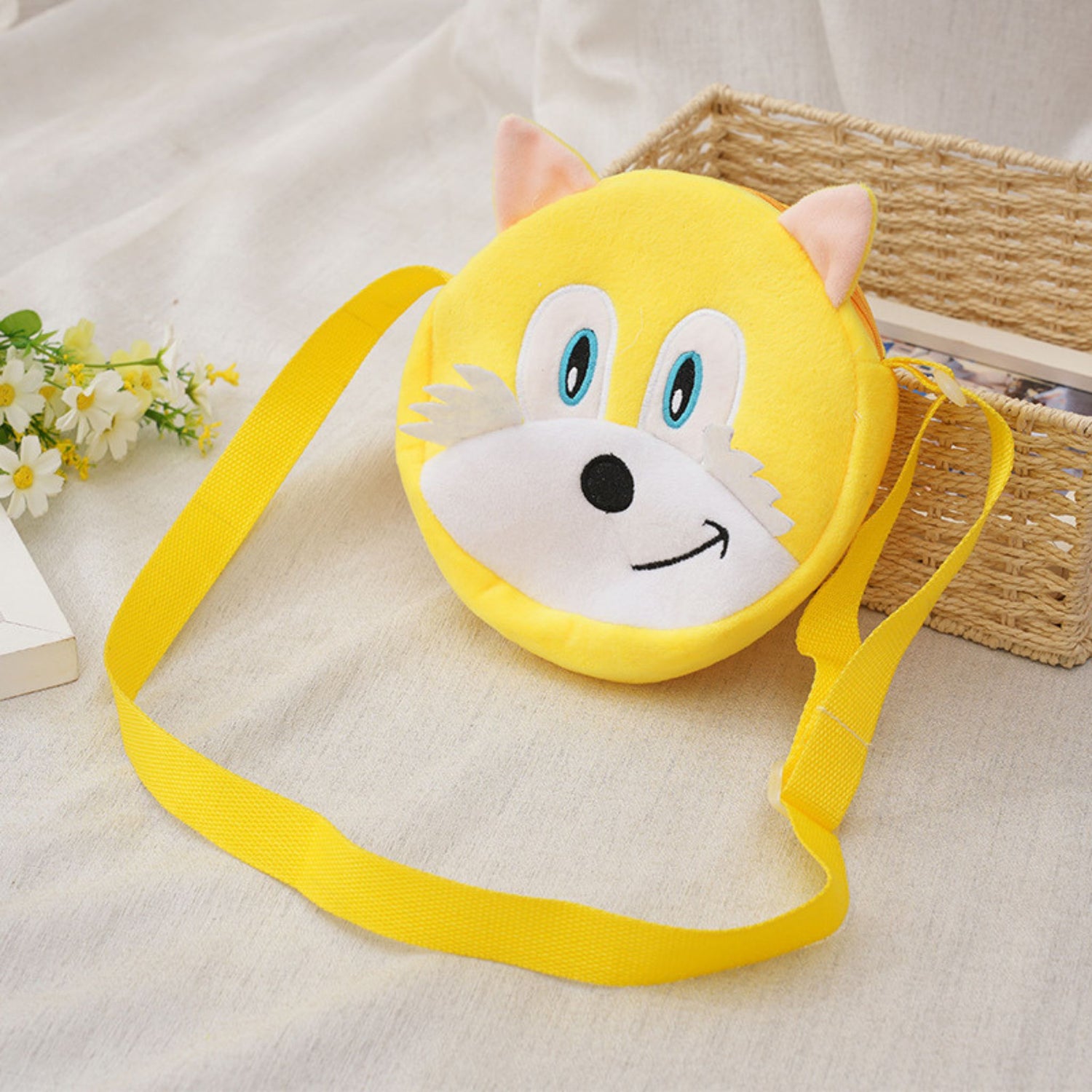 Yellow Sonic Circular crossbody bag
