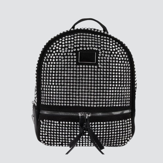 Black Rhinestone Fashion Backpack