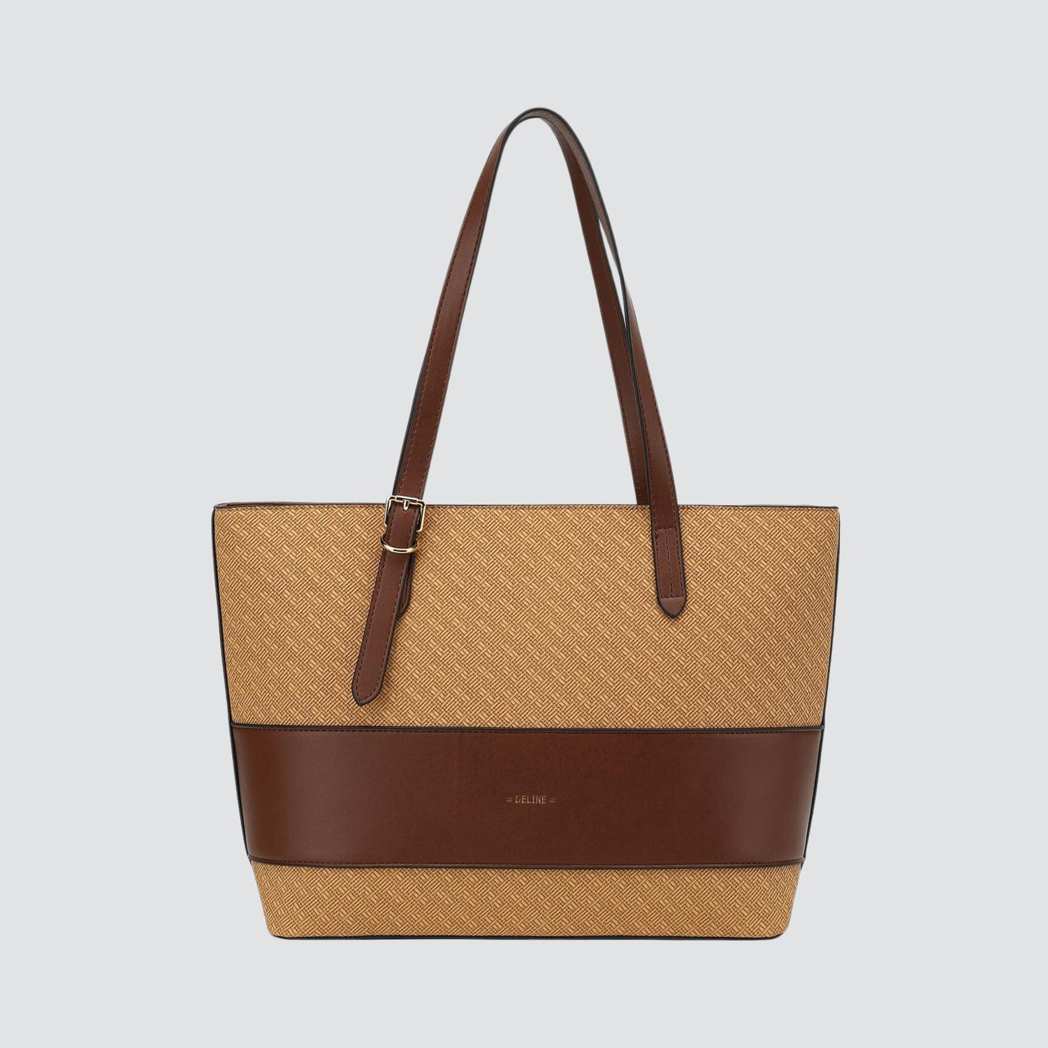 Khaki & Brown Deline Tote Handbag