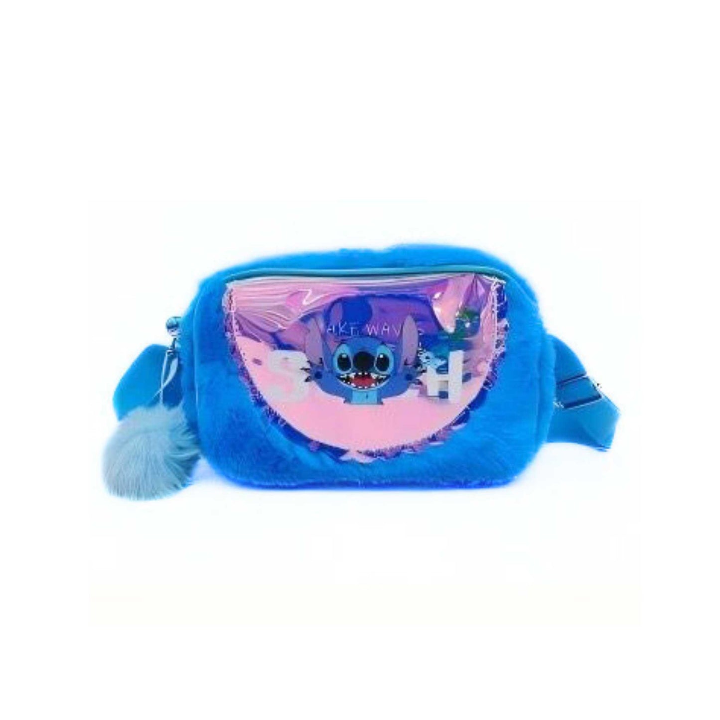 AB323 Stitch & Angel Fluffy Crossbody Bag