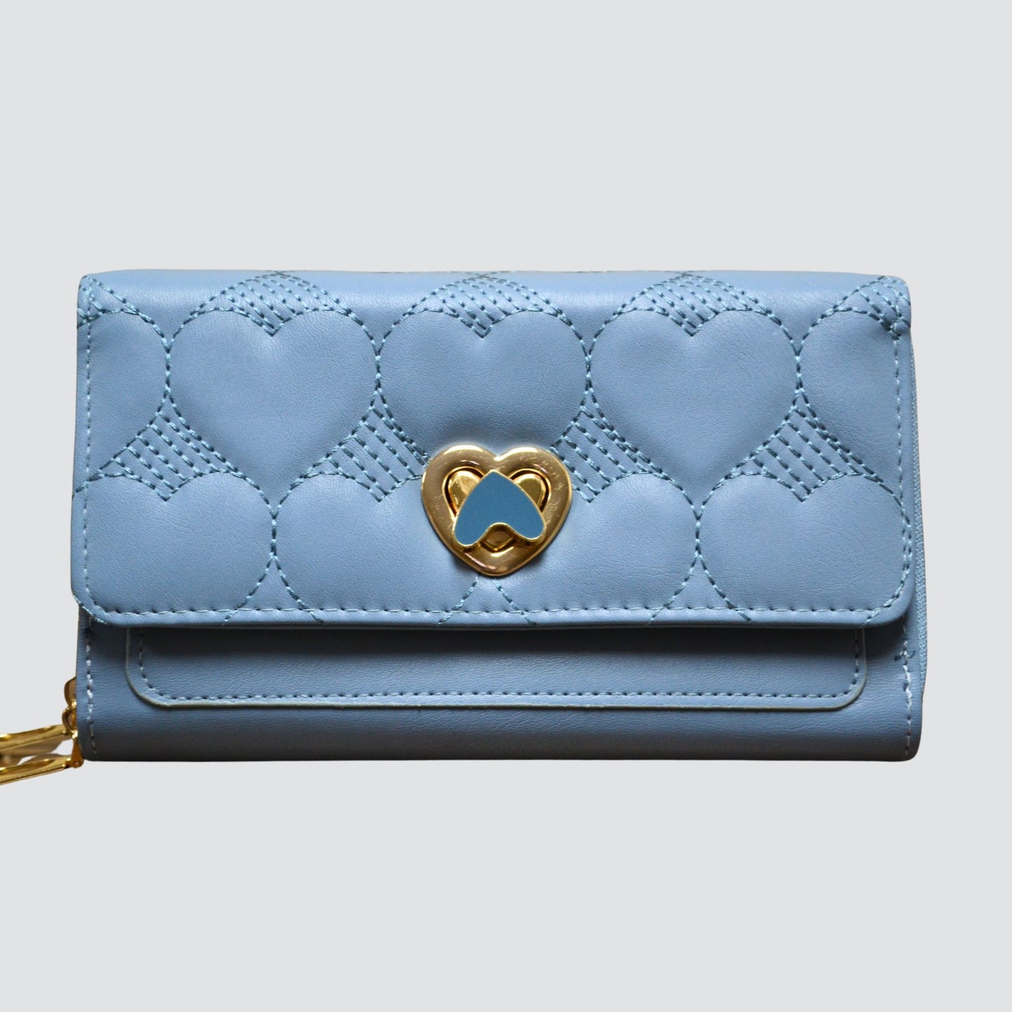 Blue Heart Detail Wallet / Crossbody