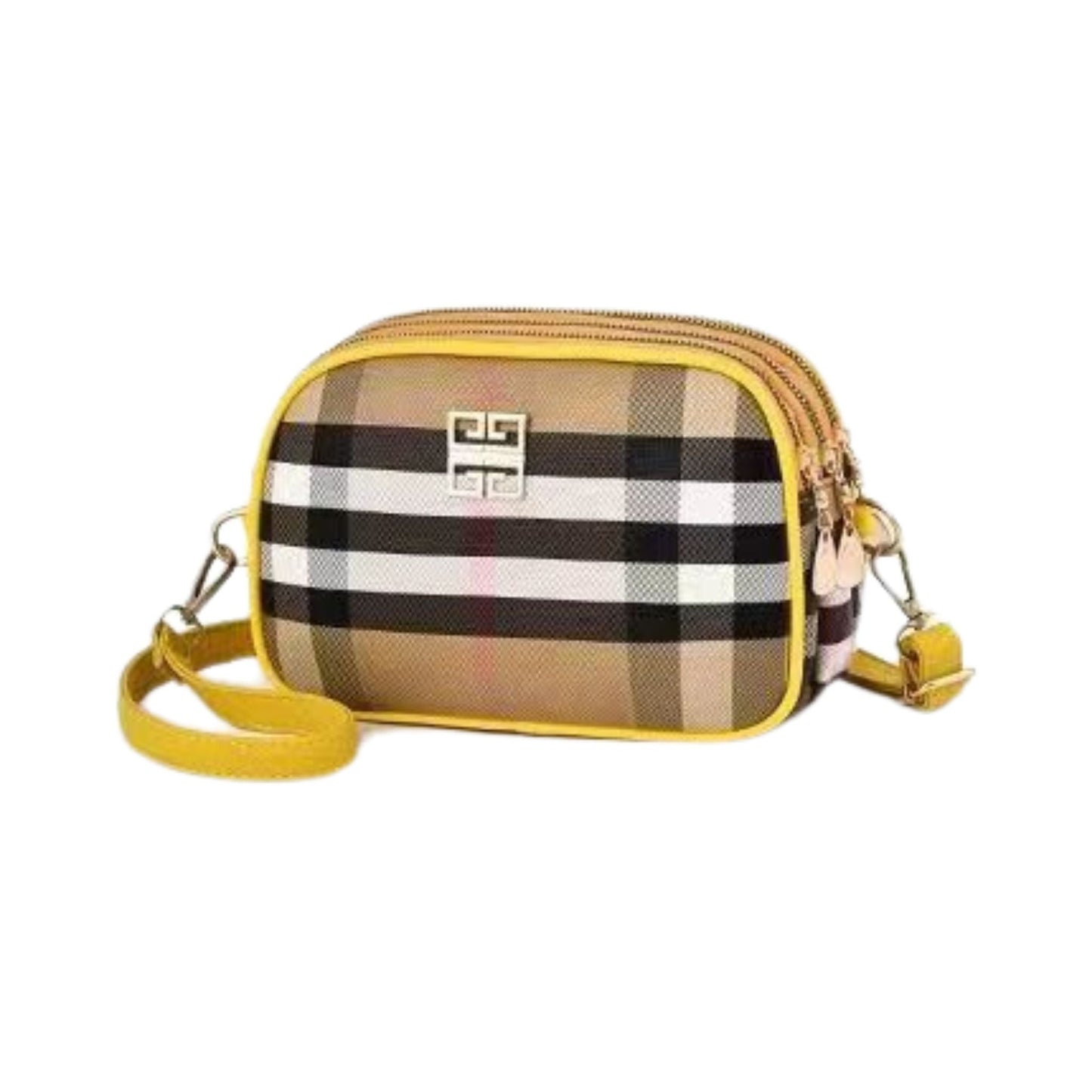 A1710 Plaid Print Crossbody Bag