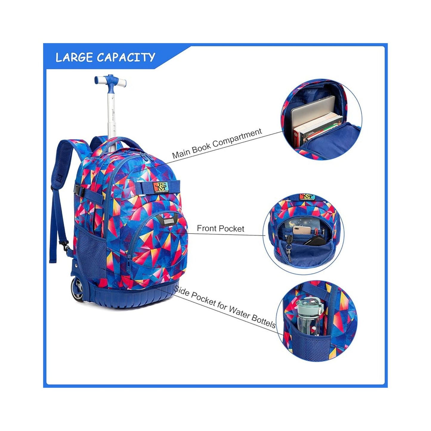 Colourful Abstract 3-Piece Backpack Set