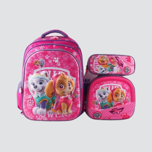 pink Paw patrol character set , lunch bag , trolley and pencil 