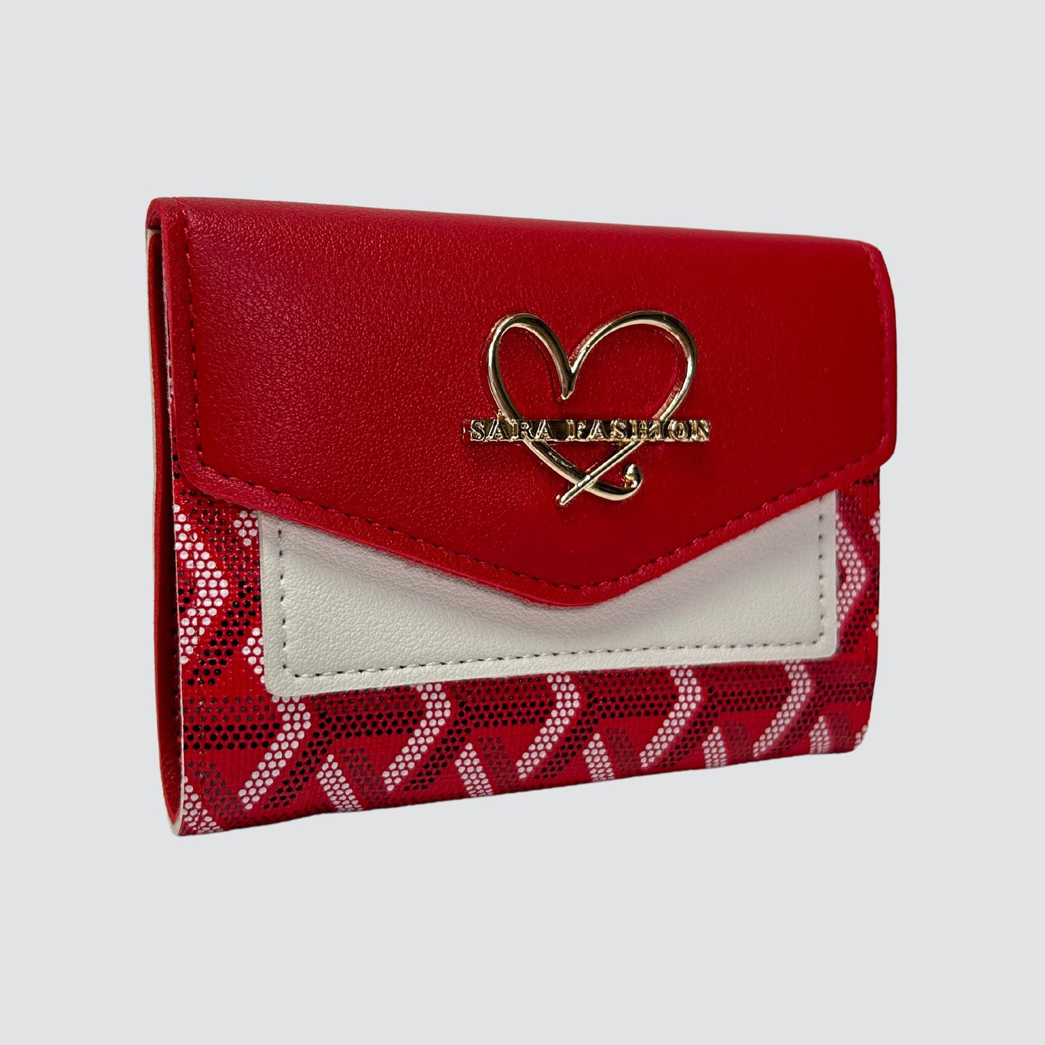 Red Fashion Trifold Mini Wallet