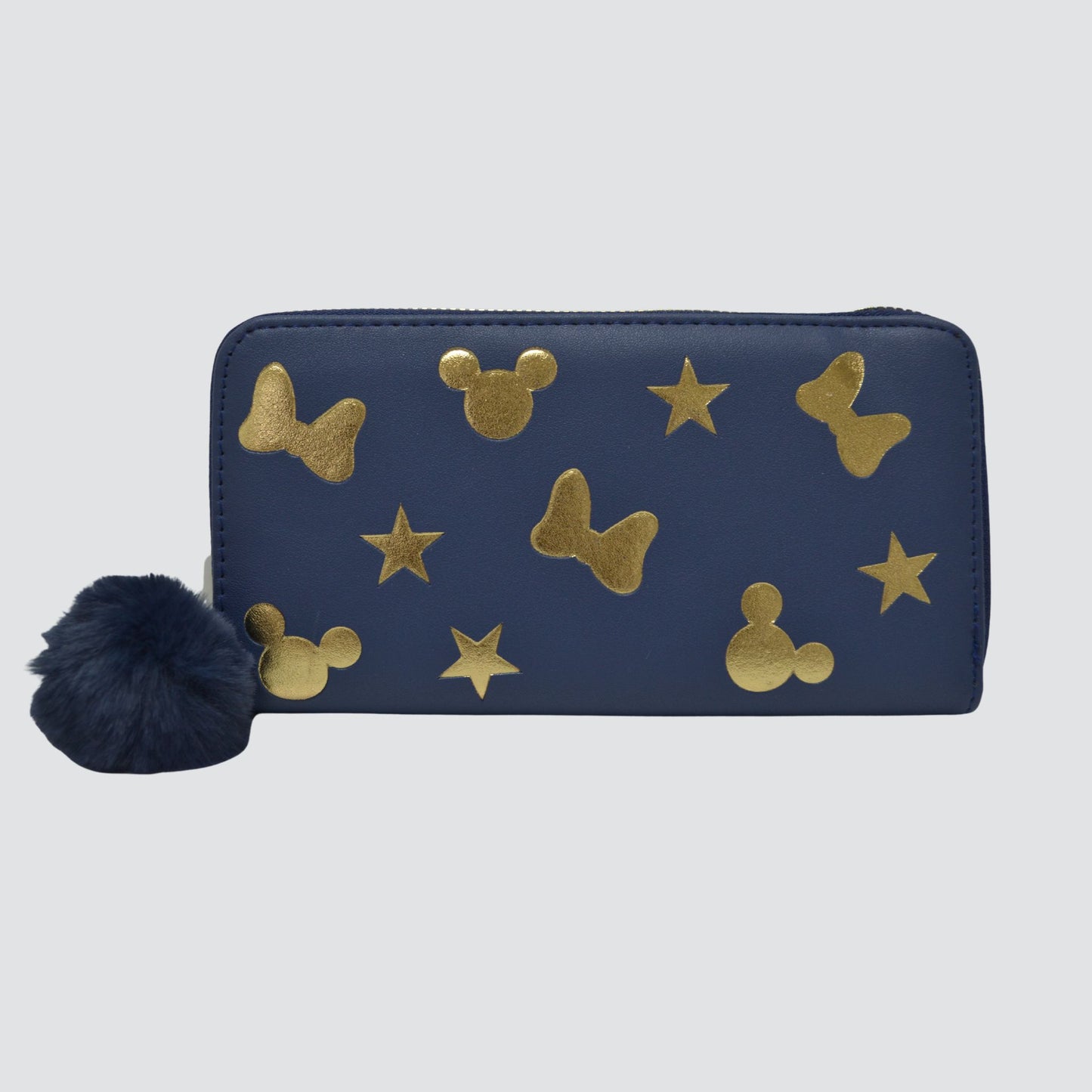 Navy Blue Mickey Mouse Wallet with gold detailing