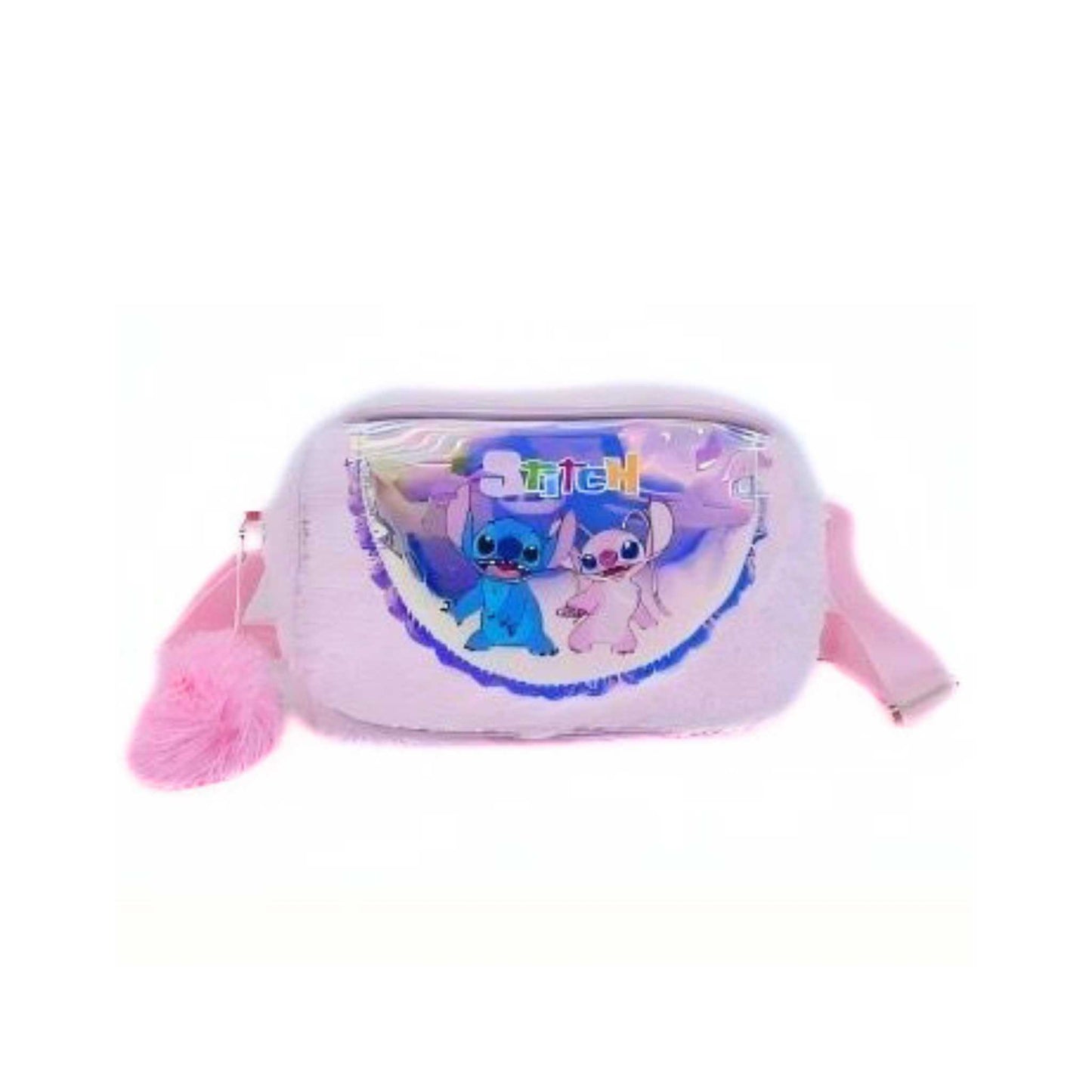 AB323 Stitch & Angel Fluffy Crossbody Bag
